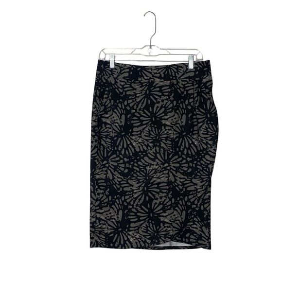 RipSkirt Hawaii Length 2 Inky Botanical Black Women's Wrap Skirt Beach Vacation - Picture 1 of 16